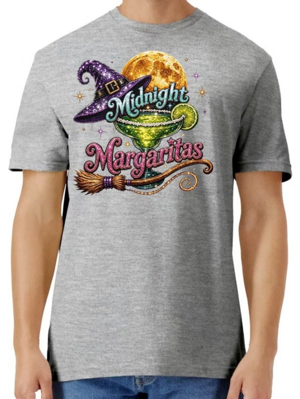 Midnight Margaritas Graphic Tee - Gray